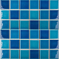 LWWB84555 Crackle Blue Mixed Glossy 4.8x4.8 30.6х30.6х6 StarMosaic