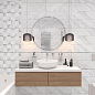 6246-0037 Pulse Бело-серый 45x45 Global Tile