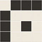 М6302/7102 Микс Квадрат черный / Квадрат белый на сетке 330х330 Metlah.Store фото в миниатюре