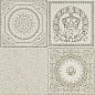68890 DECORATO BIANCO PATCHWORK PLATINO mix 25x75 Versace (Gardenia Orchidea)