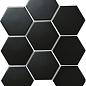 Hexagon big Black Matt (SBH4810) 25.6х29.5 StarMosaic