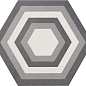 21357 Hexatile Harmony B&W 17,5x20 EQUIPE
