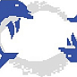 Y345-1 Porcelain Mosaic Design Dolphin-6 5x5 (570x360) Serapool