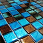 CR 5079 Crystal фольгированная бирюзово-коричневая 30x30 Keramissimo фото в миниатюре 3
