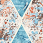 763517 Araldica Triangoli Corallo Lucida R 6mm 120x240 Cedit