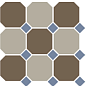 4429+01 OCT11-B Coffe Brown 29 Beige 01 OCTAGON/Blue Cobalt 11 Dots (лист 30х30 9 штук+вставки) Top Cer