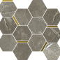 620110000225 Stellaris Tuscania Grey Mosaico Chic Nat 28.3x32.8 Italon