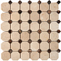 PIX212 Cream marfil, Dark Еmperador из мрамора 48x48 305х305x8 Pixmosaic