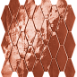 fRXE Glim Rosso Cuore Rombi Mosaico Brillante 31x35,5 FAP Ceramiche