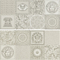 68890 DECORATO BIANCO PATCHWORK PLATINO mix 25x75 Versace (Gardenia Orchidea)