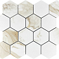 Mosaic Calacata Paonazzo 78 Hexagone 28x33 Velsaa