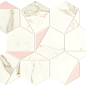 A4WS Marvel Calacatta Prestigio Rose Hex Silk 25,1x29 Atlas Concorde
