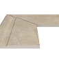 Угол фарфорового поручня наружный 90 Pool Garden Beige 25x50 Serapool фото в миниатюре