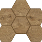 Мозаика SI04 Selection Hexagon неполированная 25x28.5x1.0 Ametis by Estima