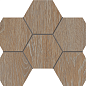 Мозаика KW01 Kraft Wood Rusty Beige Hexagon структурированный 25x28,5 Estima