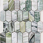 Onice Verde oliva POL long hex 38x86x7 278x304x7 Caramelle Mosaic
