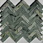 PIX320 Jet Green полированная 23х73 317х282х6 Pixmosaic