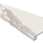 Комплект RM01 Miramare White (Ступень 33x120 неполированный прямоугольный бортик без насечек + Подступенок 14,5x120) Estima