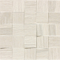 742055 Wooden White Mosaico 3D Inclinato Nat 6x6 30x30 Casa Dolce Casa