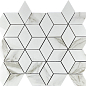 Mosaic Statuario Eva 3d diamond 37.1x34.7 Velsaa