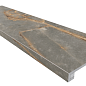 Комплект IN01 Intense Grey (Ступень 33x120 неполированный прямоугольный бортик без насечек + Подступенок 14,5x120) Ametis by Estima