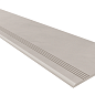 Ступень GF01 Graffito Light Grey неполированный с насечками 30x120 Estima
